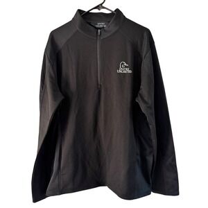 Ducks Unlimited Pullover Jacket‎ Lightweight Quarter Zip Black Mens Large